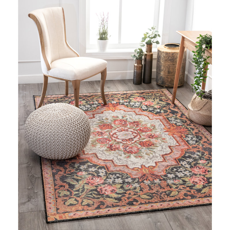 Well Woven Posh Lateren Floral Blush Area Rug Wayfair